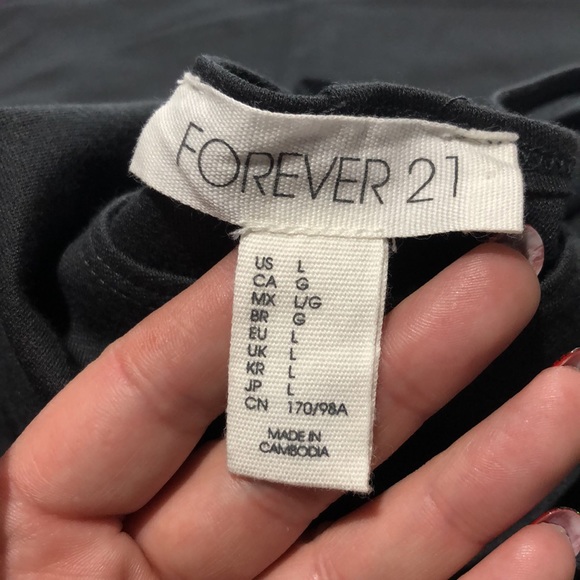 Forever 21 gray bodycon dress size large - Picture 8 of 9